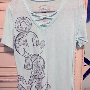Mickey Mouse t-shirt.